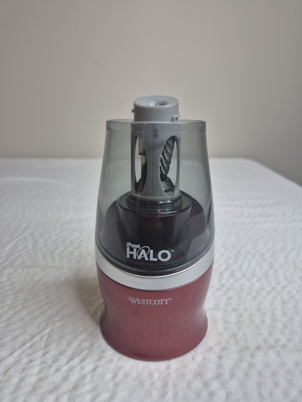 Halo Electric Pencil Sharpener in Burgundy Charger Not Incuid